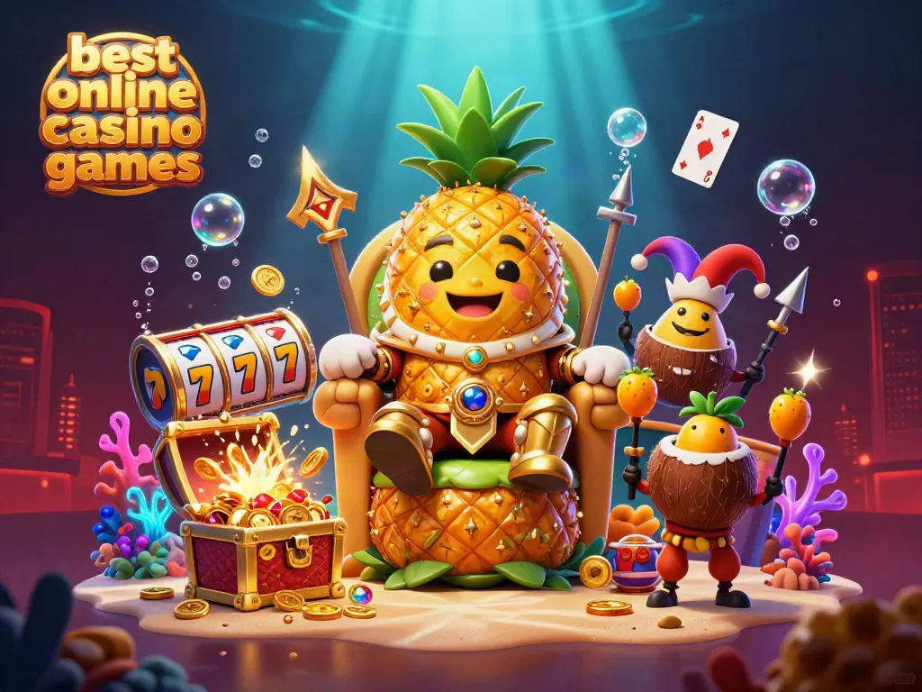 Experience the best online casino games with vibrant characters and dynamic scenes in a colorful, immersive setting.