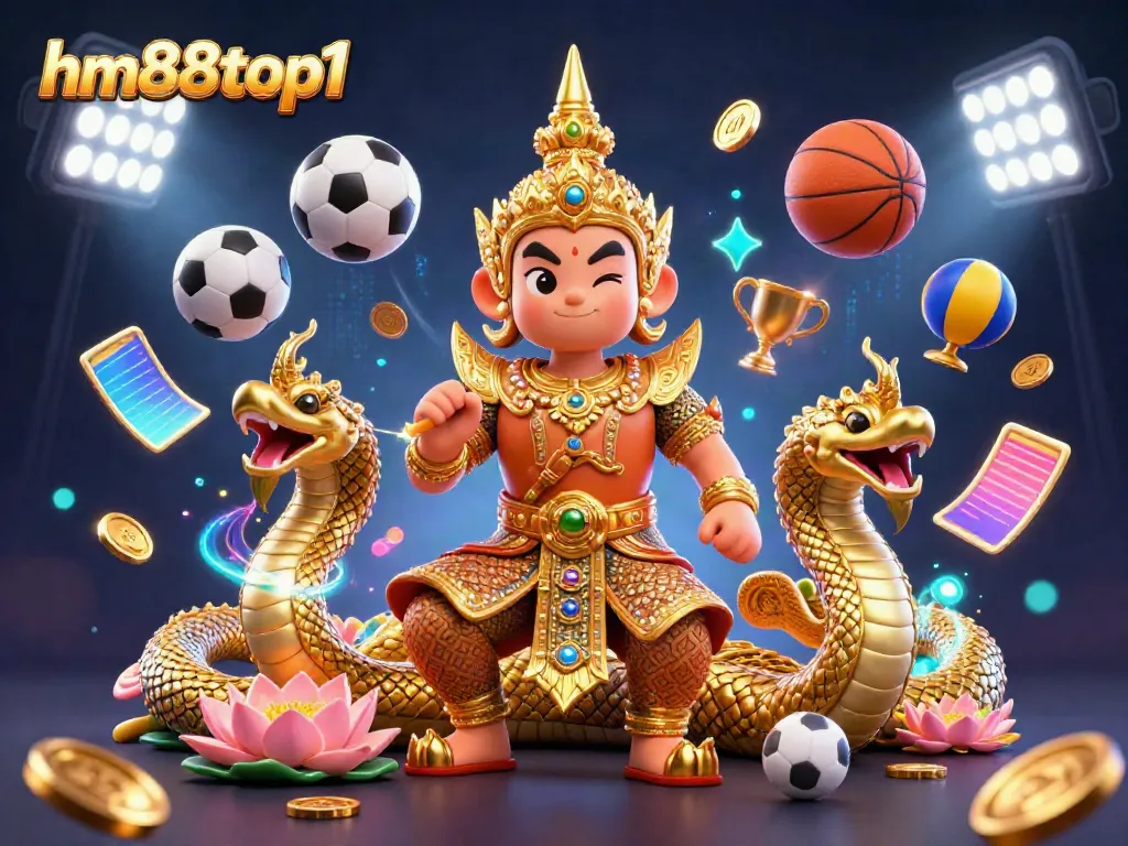 Bet on thrilling games at hm88top1 with dynamic, action-packed visuals featuring sports elements and iconic guardians.
