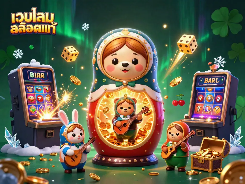 Experience thrilling gameplay at เว็บเกมสล็อตแท้ with a vibrant 3D casino scene featuring rich visuals.