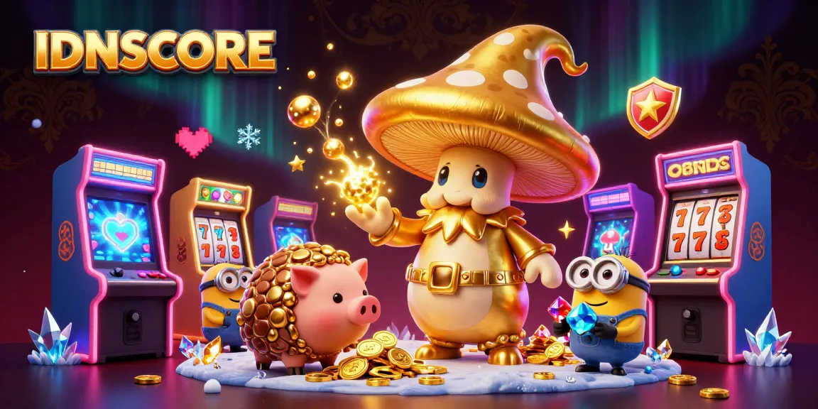 Transform your gameplay with IDNSCORE, featuring magical wizardry in an extravagant casino scene.