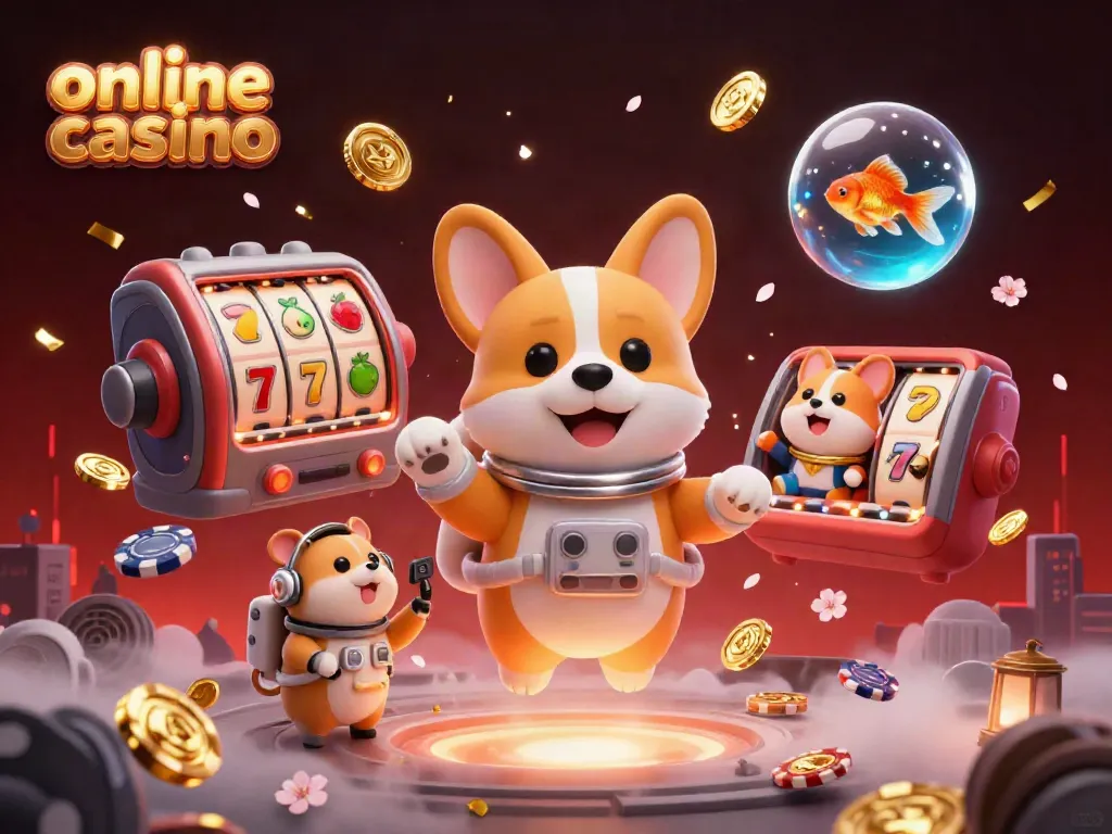 Experience thrilling gameplay at an online casino with vibrant characters and dynamic elements.