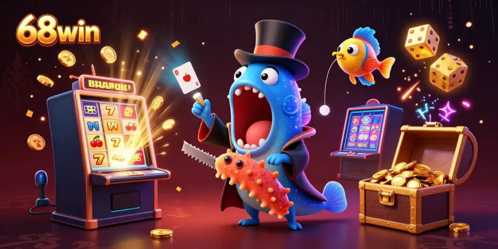 Experience thrilling magic acts with 68win's engaging casino games featuring vibrant characters and jackpot excitement.