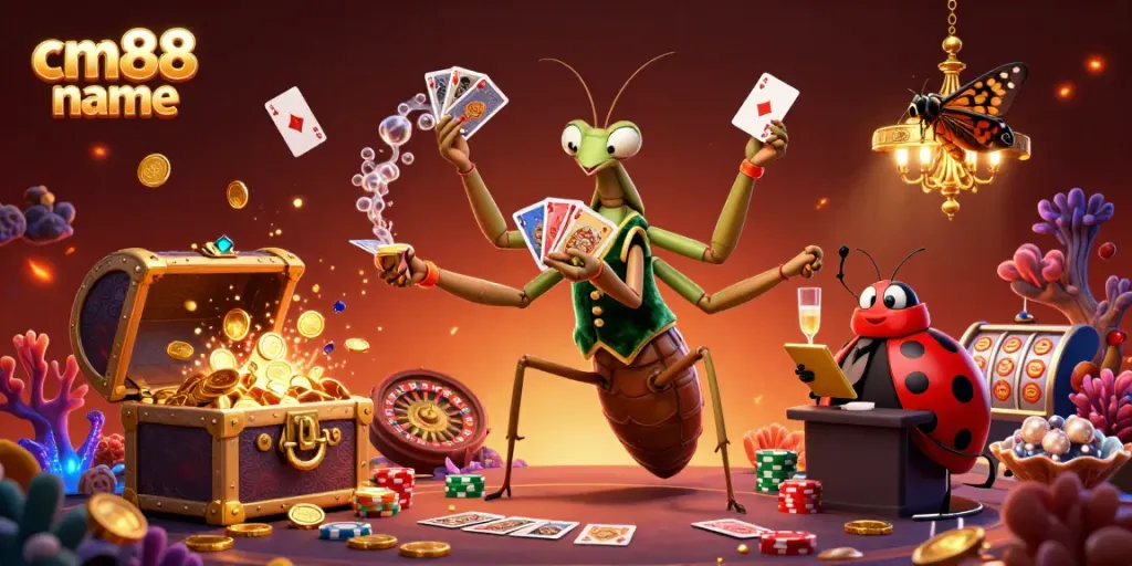 Experience thrilling gameplay with cm88 name as our vibrant characters come alive in a spectacular casino scene.